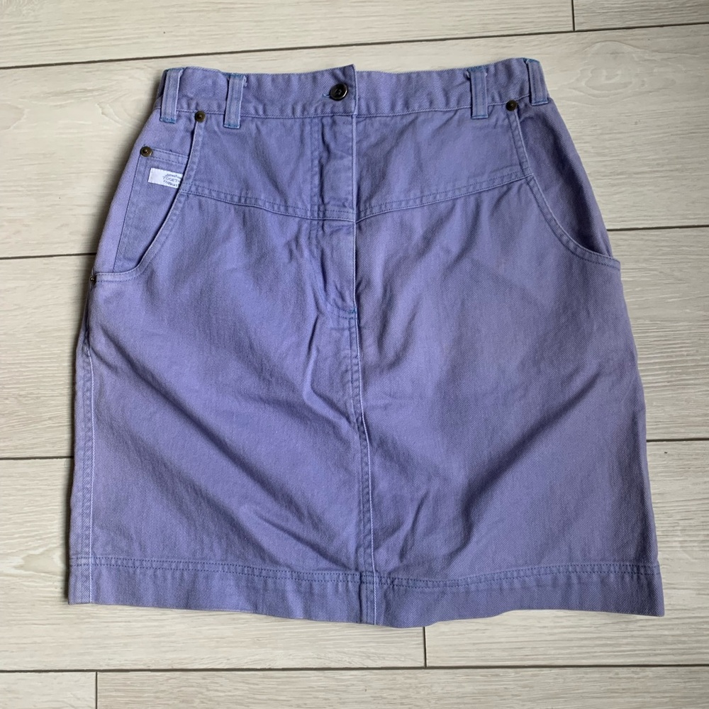 Vintage Blue Denim Miniskirt Adorable Details S